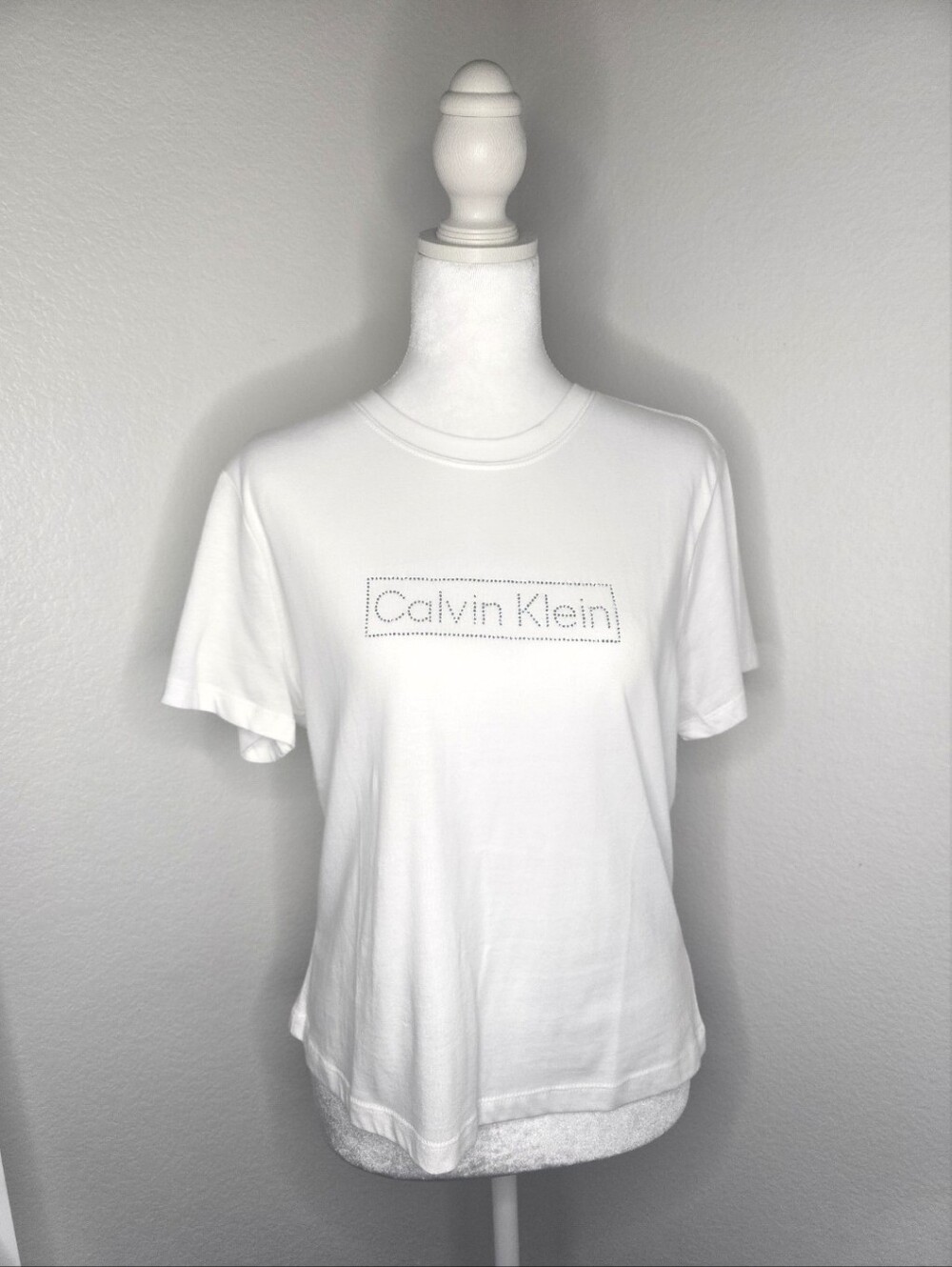 Calvin Klein White Logo Short Sleeve Tee